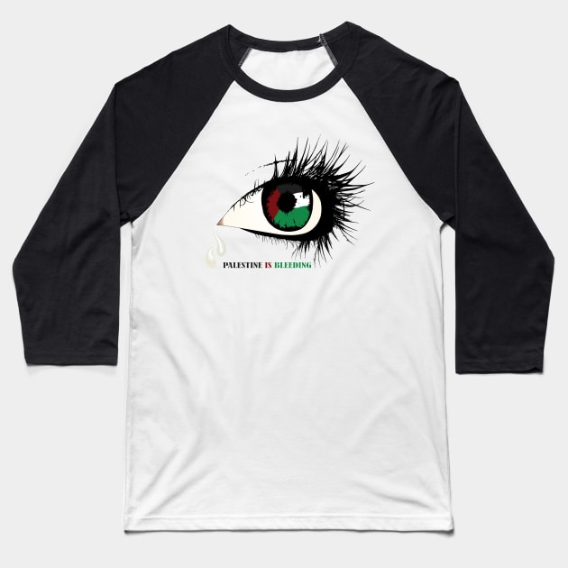 Palestine is bleeding Baseball T-Shirt by mutarek